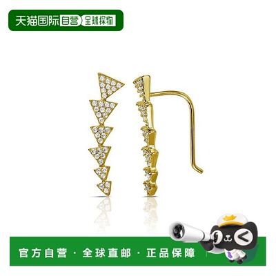 自营 Adornia Crystal Arrow Ear Climber 黄金纯银 .925 纯银 -