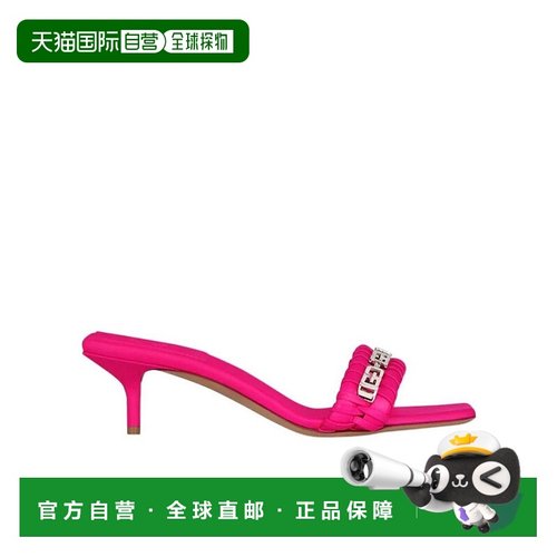 香港直邮Givenchy 徽标方头高跟凉鞋 BE306UE1GZ女鞋单鞋
