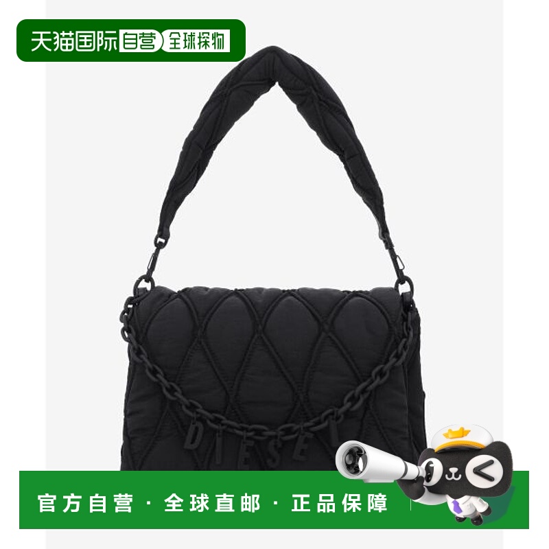 韩国直邮DIESEL Charms-D-M 织物单肩包 - 黑色 X10265P8048T8013