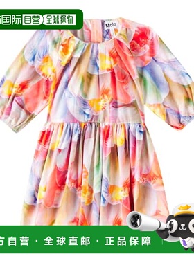 1h可退 香港直邮Molo 女童 Ciera 花朵棉质连衣裙童装 colorful花