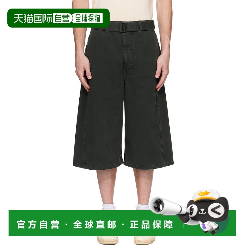 1h可退 香港直邮Lemaire 男士 灰色 Twisted 牛仔短裤 PA1107LD10