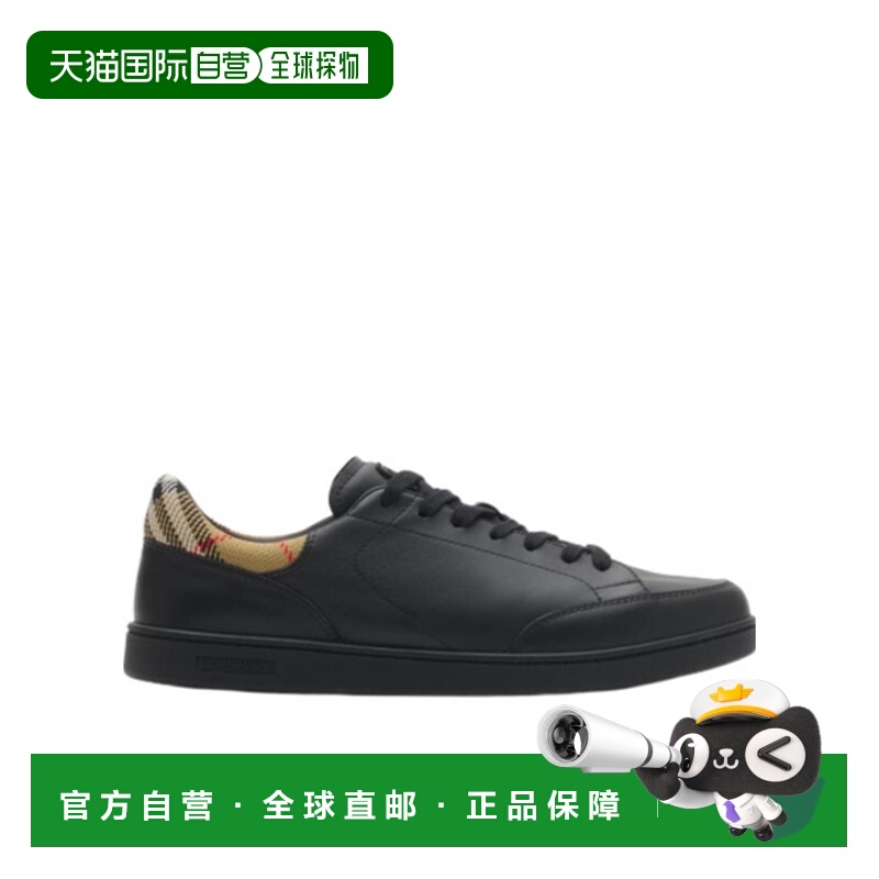 1h可退 香港直邮BURBERRY 男士休闲鞋 81188511 AW2025 黑色 系带