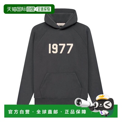 1h可退 香港直邮essentials fear of god 男士 1977 印花連帽衛衣