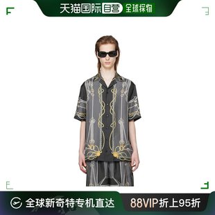 范思哲 香港直邮潮奢 10039261A09762 Versace 翻领短袖 衬衫 男士