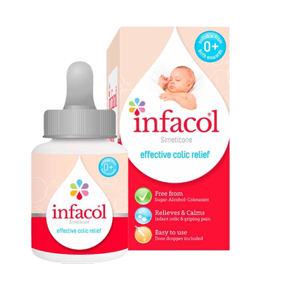 欧洲直邮infacol西甲硅油新生婴幼儿肠绞痛宝宝胃胀气腹绞痛无糖