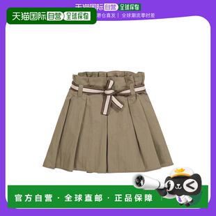 香港直邮潮奢 Brunello Cucinelli 女童束带棉混纺短裤童装
