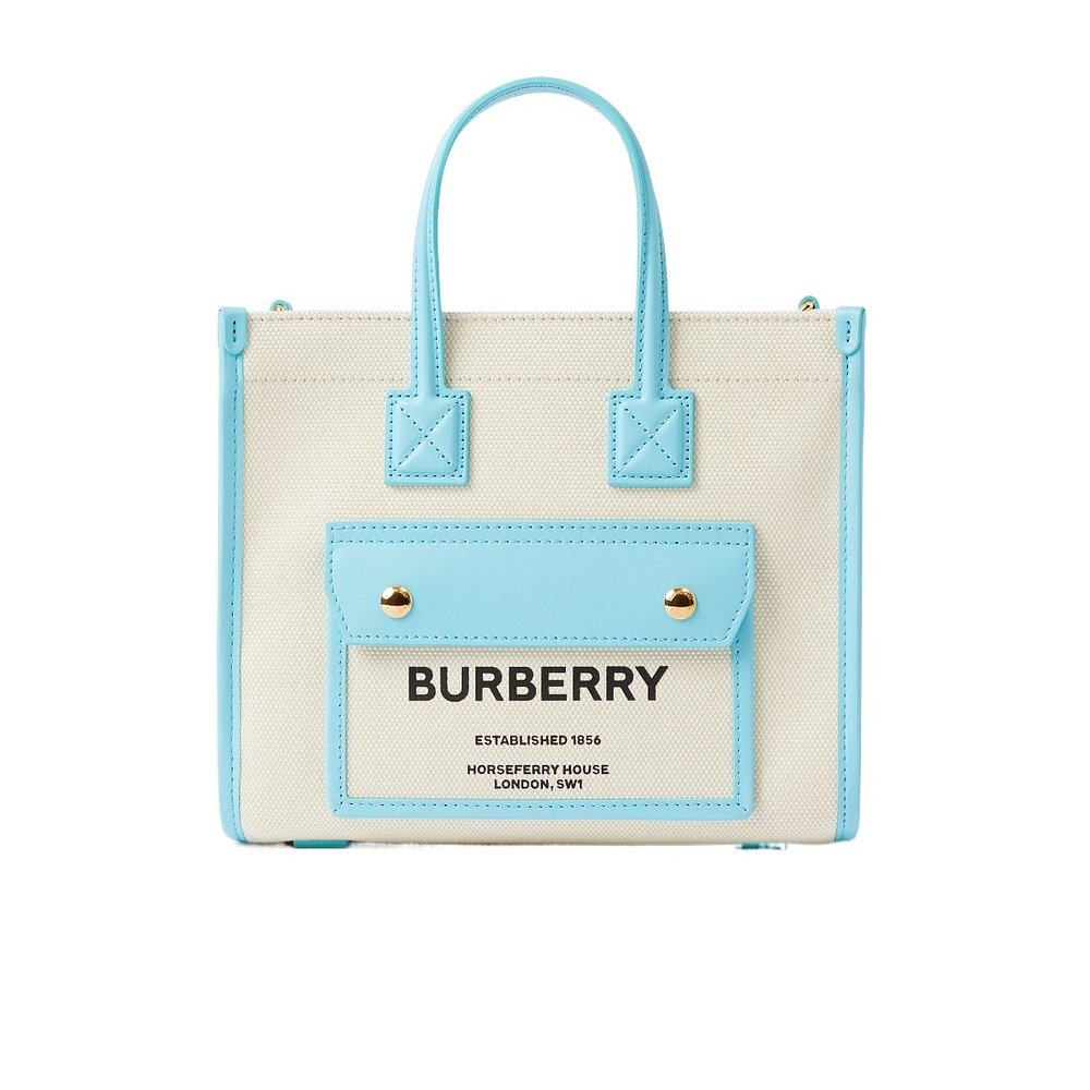 BURBERRY 女士手提包 80722661 AW2023 白色 迷你 Freya 手提包