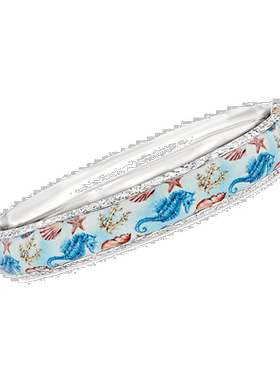 自营 Ross-Simons 纯银多色珐琅海洋生物手镯 - 8 英寸 美国奥莱