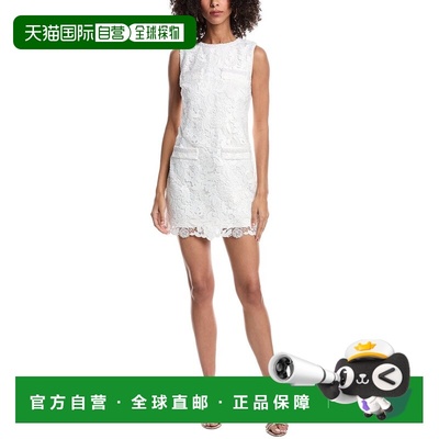 自营Milly 3D Lace Mini Dress - white 美国奥莱直发