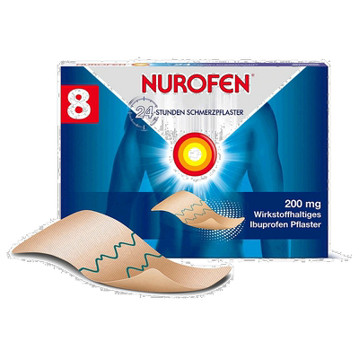 欧洲直邮德国Nurofen布洛芬止痛贴8贴／盒16岁+关节痛肌肉痛扭伤
