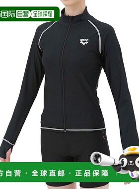 日本直邮 ARENA 女士健身防晒泳衣 黑色 S-LL码 AS5FWF96L BKSL [