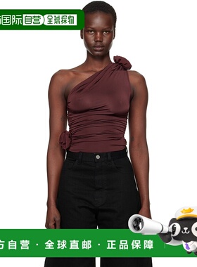 1h可退 香港直邮潮奢 magda butrym 女士 酒红色单肩上装 254425