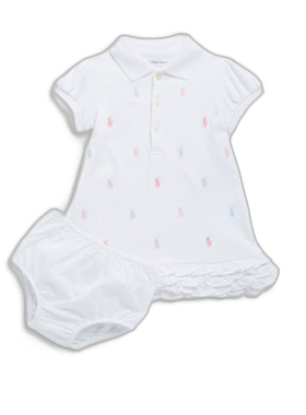 1h可退 【美国直邮】Polo Ralph Lauren|女婴荷叶边 Polo 连衣裙