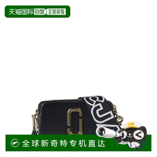 緊湊型紋理皮包 自營 jacobs帶有金色標(biāo)志 黑色 marc 美國奧萊直