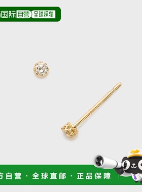 1h可退 日本直邮NOJESS 女士K18皇冠元素钻石耳钉0.03ct 30244112