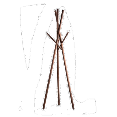 自营decent living体面的生活衣帽架（阿什伍德胡桃木饰面） 【美