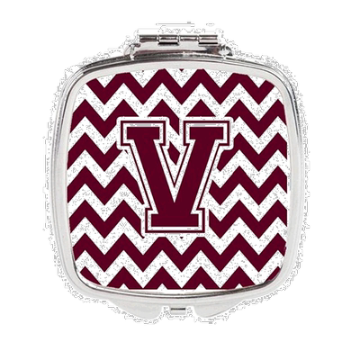 自营Carolines Treasures CJ1051-VSCM Letter V Chevron Maroon
