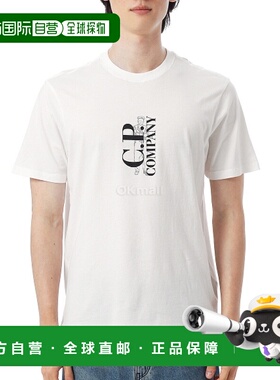 韩国直邮CP COMPANY 30/1 平纹针织垂直徽标 T 恤 (18CMTS138A 00