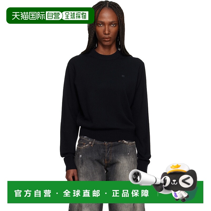 香港直邮Acne Studios 艾克妮 女士 黑色圆领毛衣 C60115900101