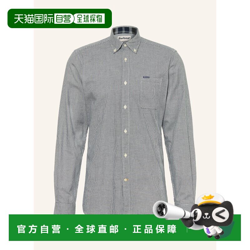1h可退 香港直邮Barbour 男士衬衫 100293423117000 CO 灰色 HUNT