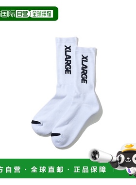 1h可退 日本直邮XLARGE 男女同款 标准LOGO提花袜 舒适棉质 10125