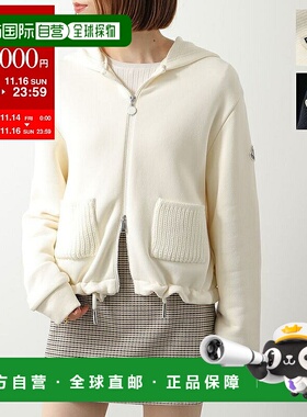 日本直邮MONCLER 女士拉链图标贴片长袖连帽卫衣 8G00002 89B0Q 0