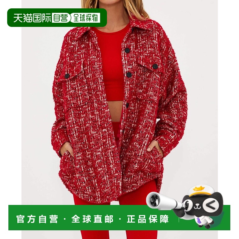 自营 beach riotNoelle 夹克，采用 Merry Sparkle Tweed 制成 -