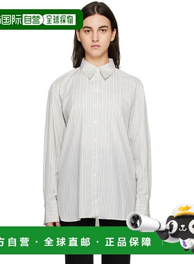 1h可退 香港直邮潮奢 BITE 女士 灰白色条纹衬衫 1131820053