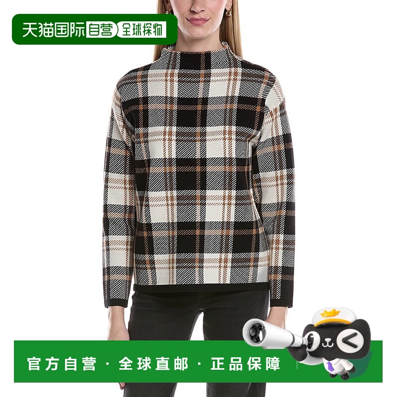 自营Jones New York Plaid Top - tan 美国奥莱直发