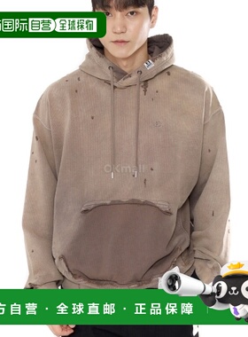 韩国直邮MIHARA YASUHIRO A13HD542 棕色/连帽 拉链卫衣