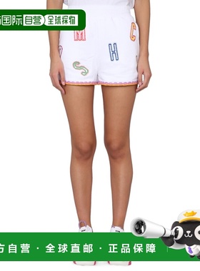 香港直邮MOSCHINO 女士短裤 031705281001 白色 Lettering embroi
