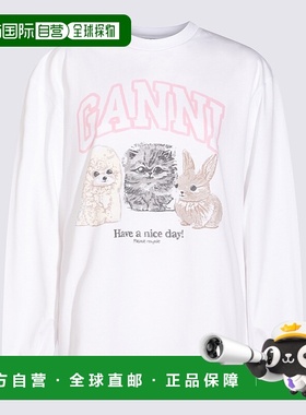 香港直邮GANNI 女士卫衣 T4275151 AW2025 白色 White Re-Cut Hea