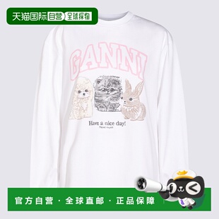 AW2025 白色 White 香港直邮GANNI Cut T4275151 Hea 女士卫衣