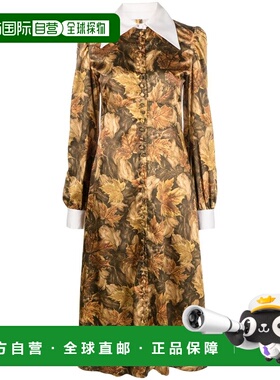 1h可退 香港直邮Erl 女士 DRESS 印花缎面梭织上衣 ERL05O101