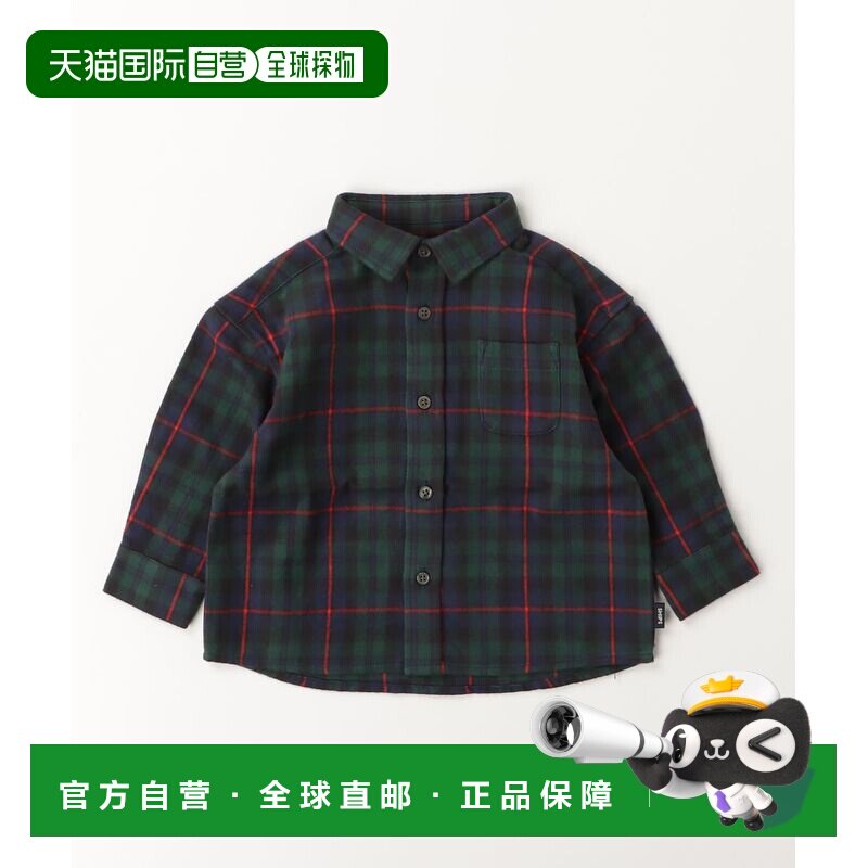日本直邮SHIPS KIDS 男童女童 纯棉 柔软法兰绒 格子长袖衬衫 511图片