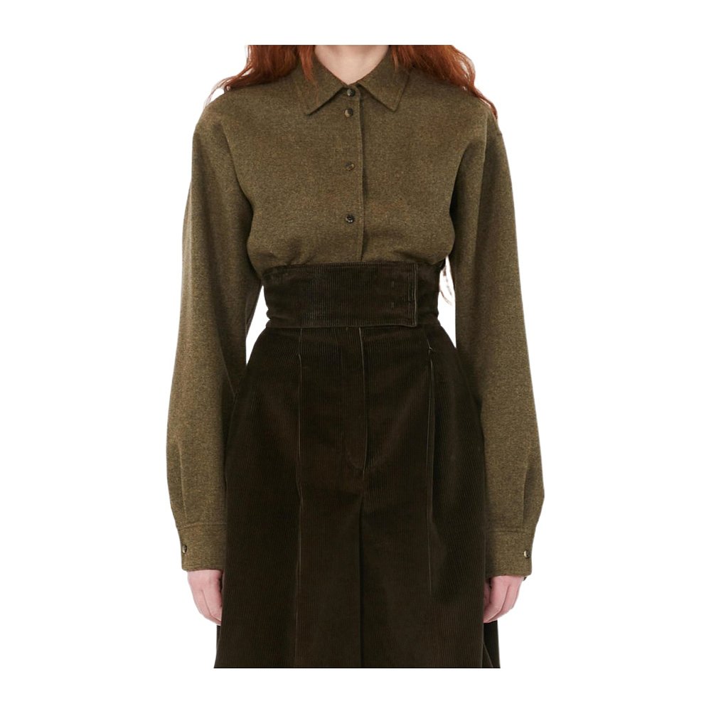 MAX MARA 女士外套 1116105306001 AW2025 军绿色 长袖衬衫