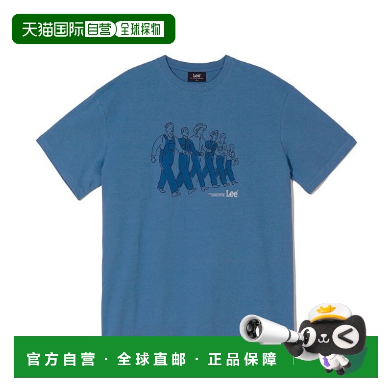 韩国直邮LEE休闲日常舒适时尚韩系通勤新款衬衫LE2102ST21BL短袖