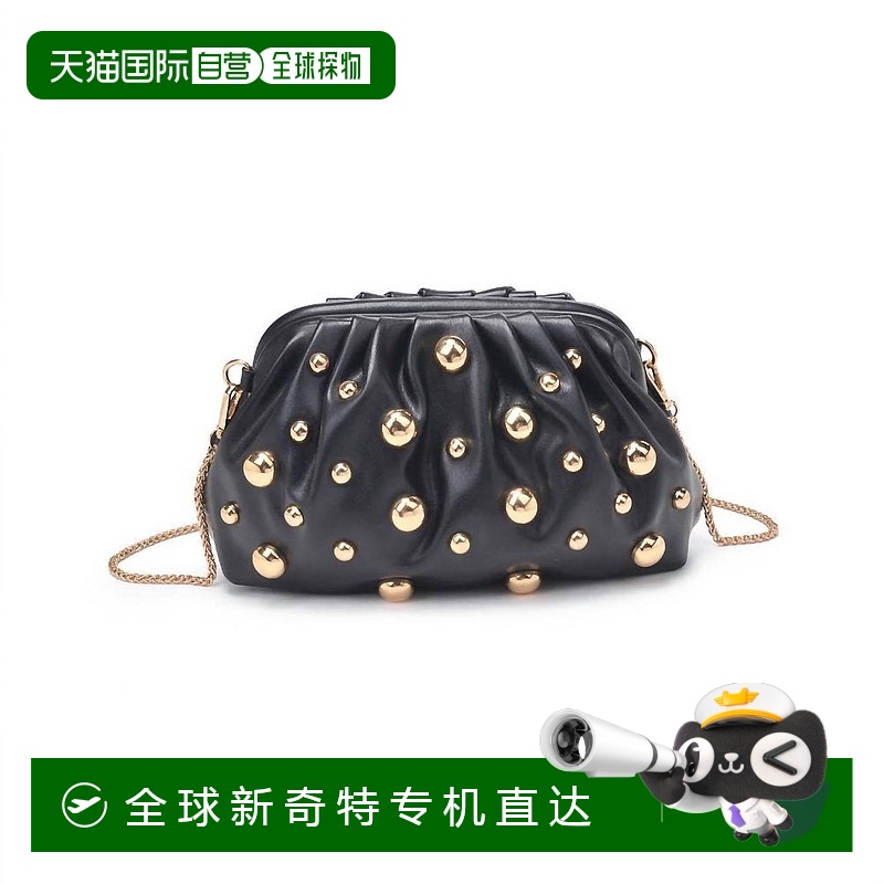 自营 urban expressions黑色Carey金色镶嵌十字体离合器 【美国奥