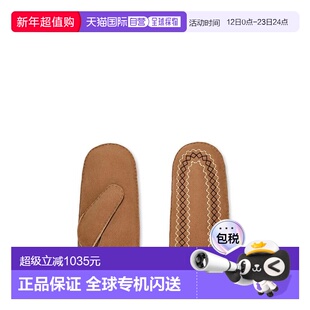 1h可退 香港直邮Ugg 女士 Atherson 刺绣连指手套 brown棕色 舒适