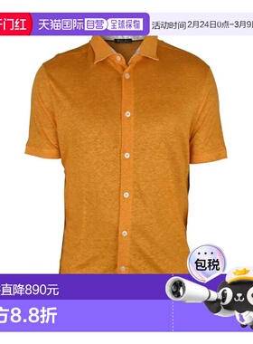 1h可退 香港直邮Loro Piana 诺悠翩雅 男士 FAI1314 20 橙色POLO