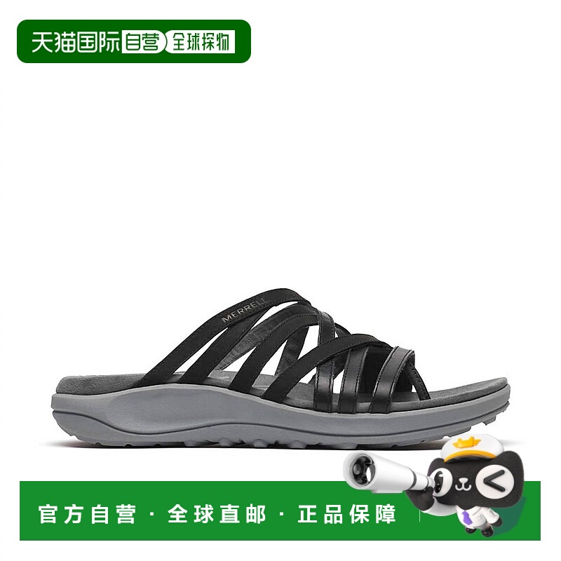 自营merrell黑色女式港湾柱凉鞋 美国奥莱直发迈乐