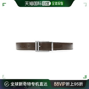 FERRAGAMO 男士 深棕色LOGO 915 香港直邮SALVATORE 扣斜纹皮带