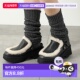 皮革凉鞋 日本直邮UGG Esmee 1171507女士羊皮毛带后跟带和厚底黑