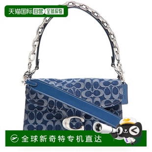 1h可退 1h可退香港直郵潮奢Coach蔻馳女包女士Tabby牛仔布標(biāo)志肩