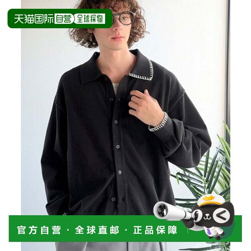日本直邮JaVa 针织衫 黑色 棉混拼接设计
