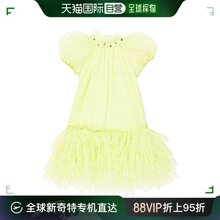 香港直邮潮奢 Tutu Du Monde 女童 铜绿色荷叶边薄纱连衣裙童装 0