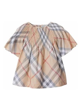 BURBERRY 女童衬衫 8100059A2205 SS2025 浅棕色 Kid - Check top