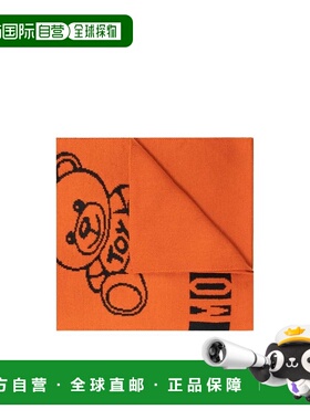 1h可退 香港直邮MOSCHINO 女士围巾 30650M263704 AW2022 橙色 徽