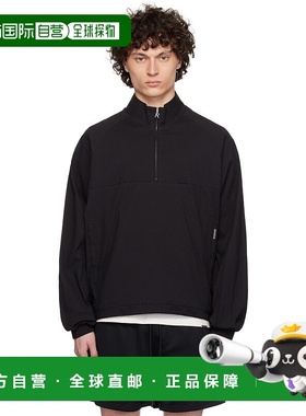1h可退 香港直邮Represent 男士 黑色半拉链夹克 MLM1805立领