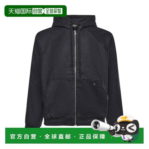 欧洲直邮FENDI 男士夹克 FAF753AVINF0TY6 SS2026 黑色 Slate str